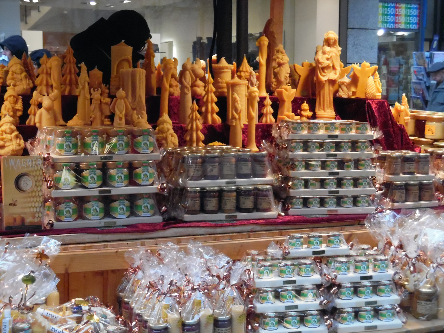 Beeswax candles and honey booth